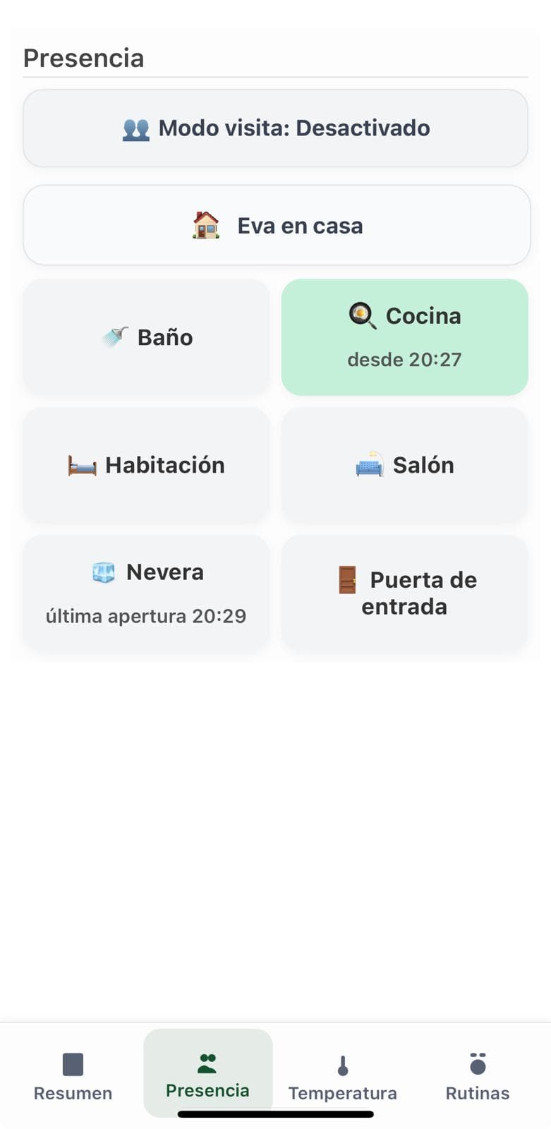 Pantalla de Domu